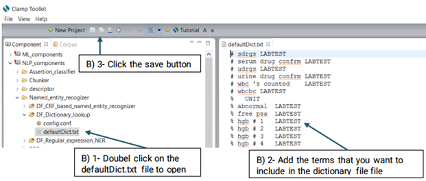 Edit the current dictionary file