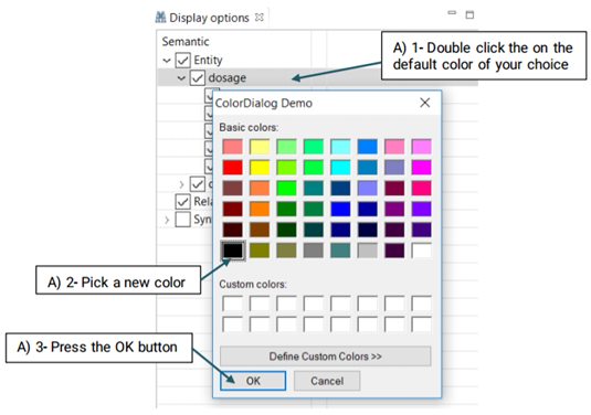 Change the default colors for semantic types
