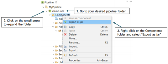 Export a pipeline as a jar 