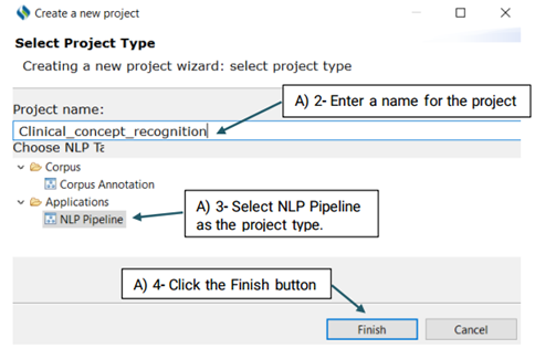Creating a new NLP pipeline project