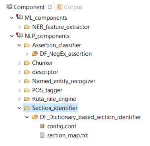 Section header identifier and its configuration file